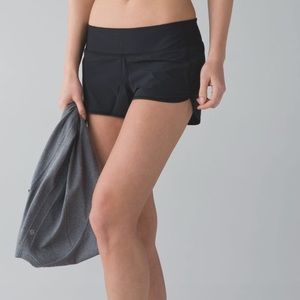 Lulu Lemon Black Speed Shorts